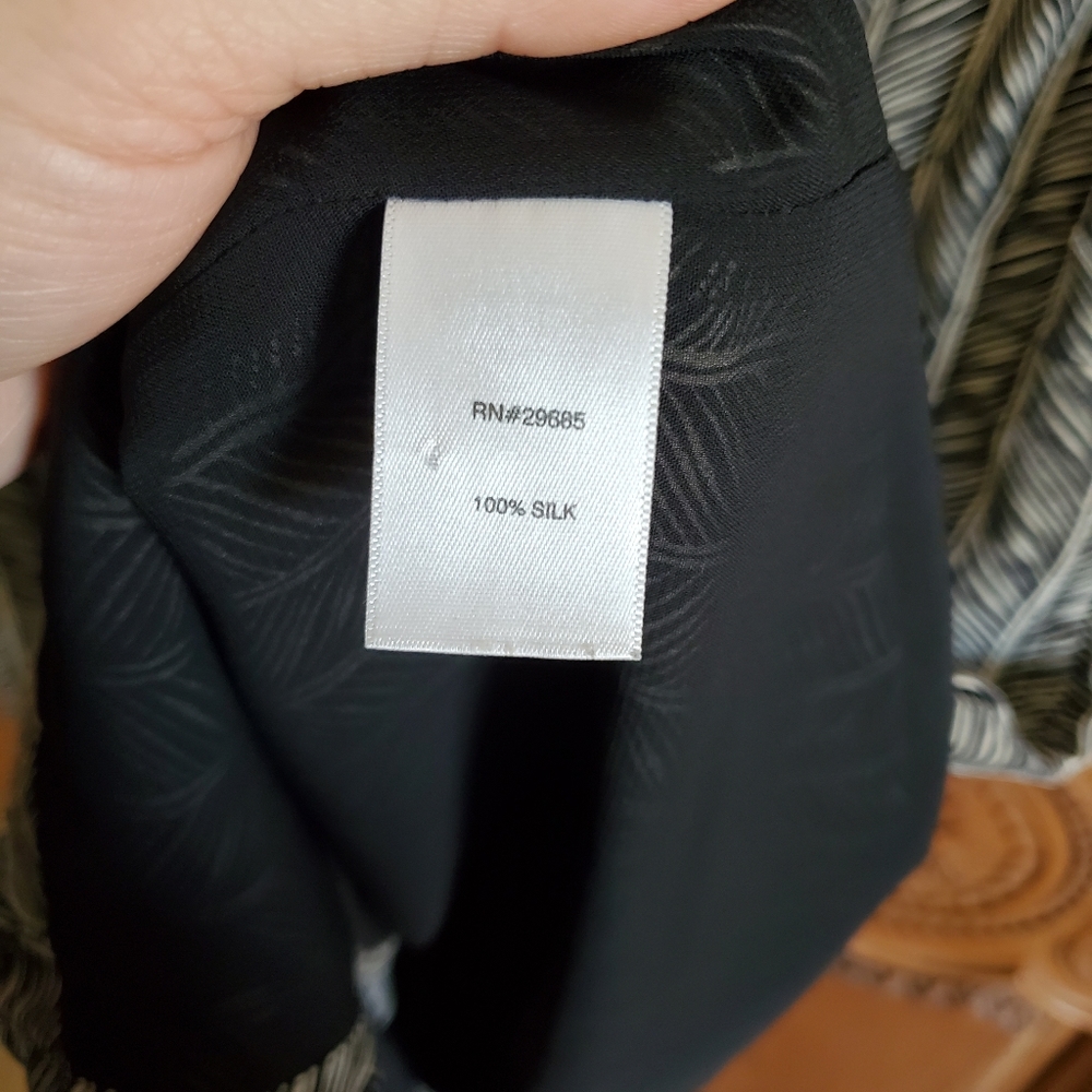 PENDELTON herringbone Pattern MIDI SILK Dress Sleeveless Buttondown Size Medium - Picture 7 of 12